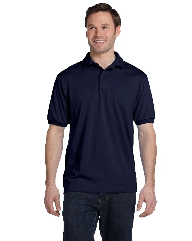 Hanes Jersey Knit Polo Shirt | Navy