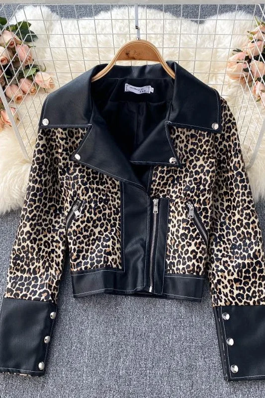 Weekend Specials to Love Leopard fur coat female  1506