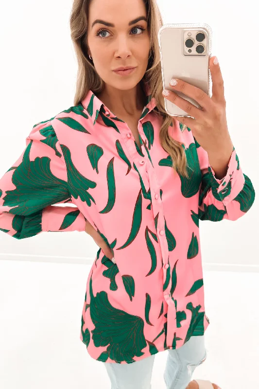 Buy More, Save More Pia Shirt Pink Green