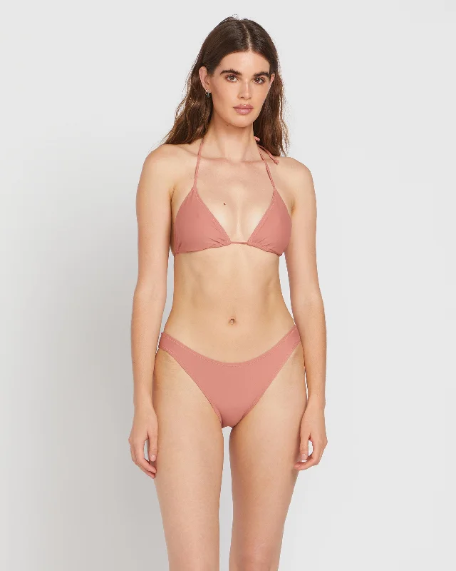 Weekend Discounts to Grab Simply Solid Slide Triangle Top - Mauve Rose