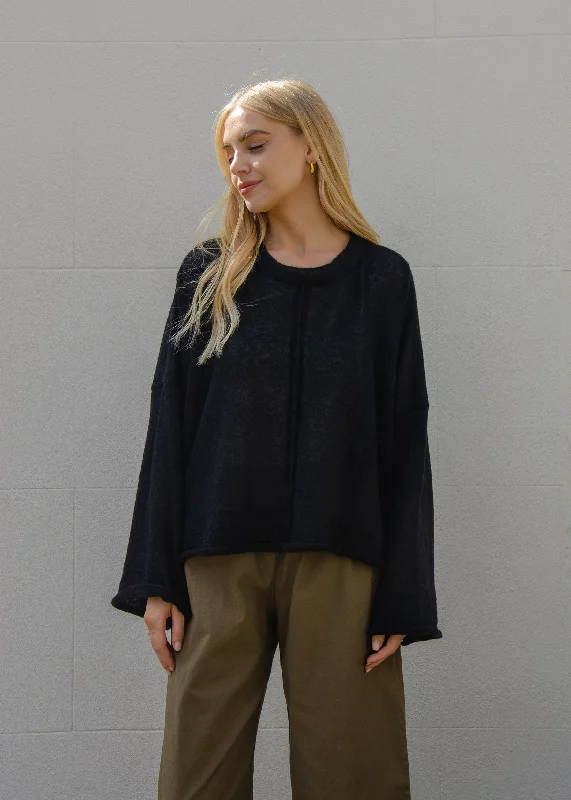 Weekend Deals That Amaze Alex Crop Sweater | Black