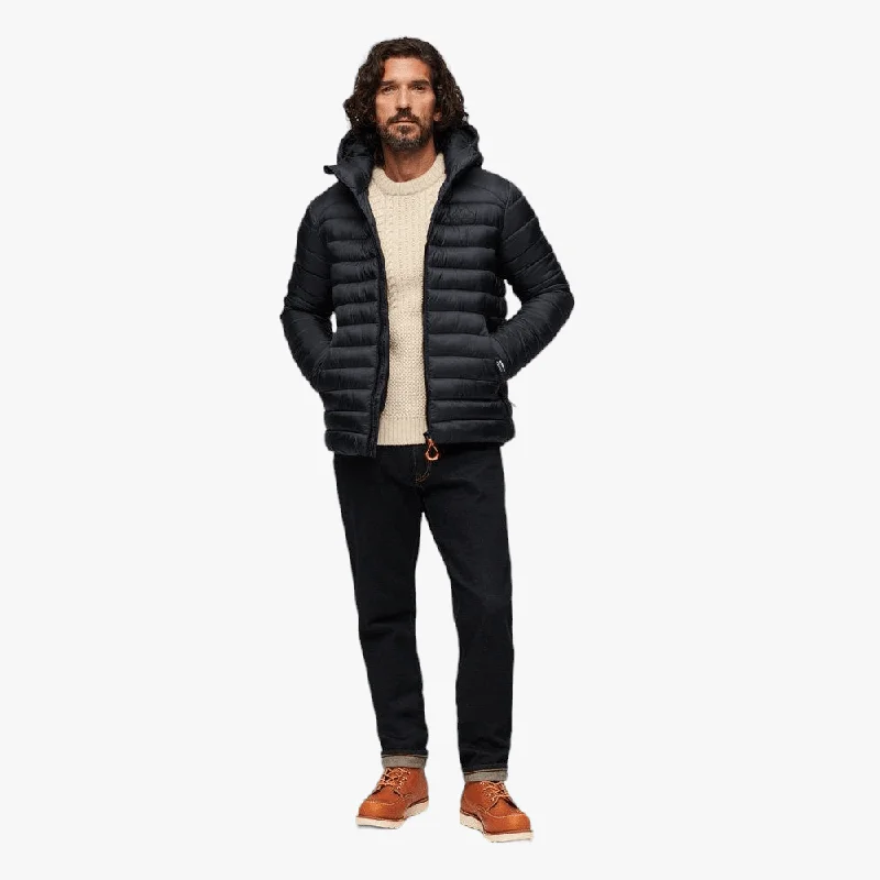 Superdry Mens Hooded Fuji Sport Padded Hooded Jacket Eclipse Navy