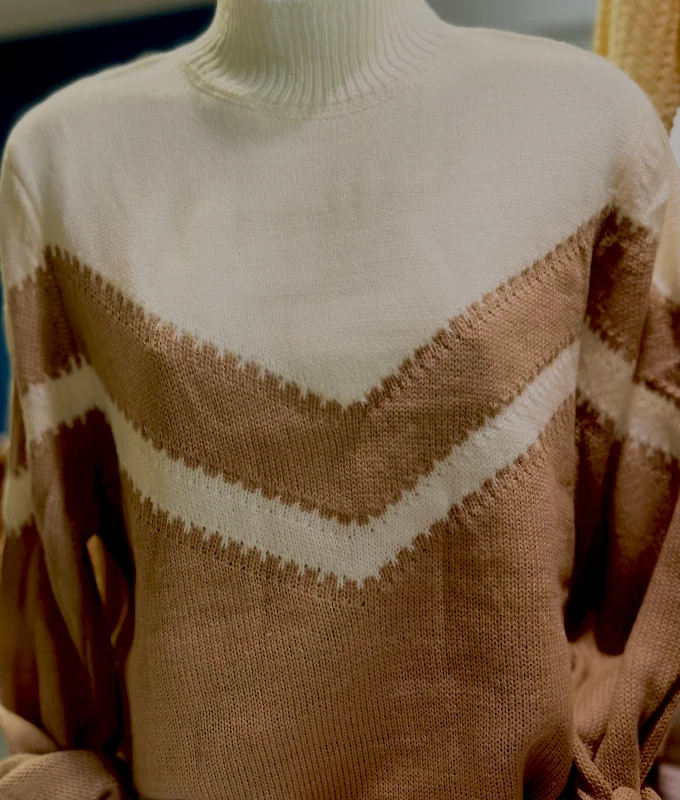 Sale Event Chevron Color Block Casual Knit Sweater