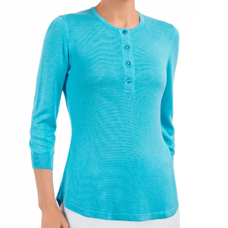 Today's Special Silk Viscose Tunic in Turquoise