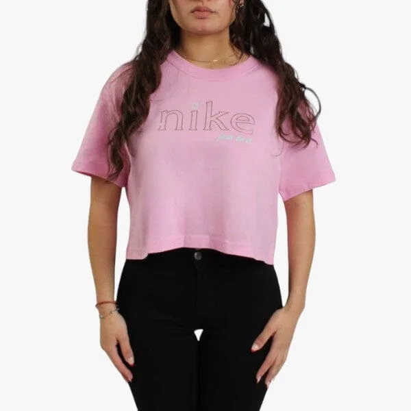 Today's Special Nike Women's New Oc2 Short Sleeve Crop Tee Pink