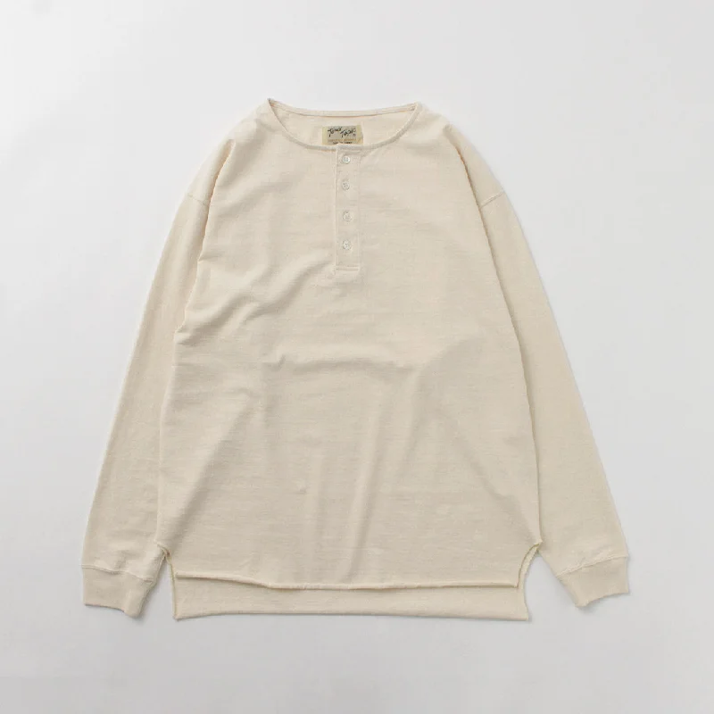 城镇主题 /脚踝Henley L / S T恤