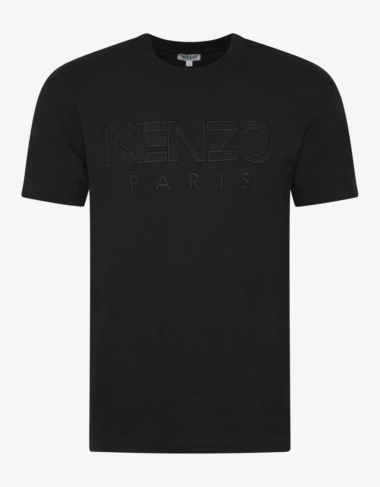 Kenzo Black Logo Embroidery T-Shirt