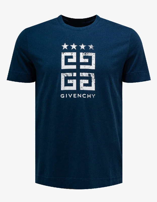 Givenchy Blue 4G Stars T-Shirt