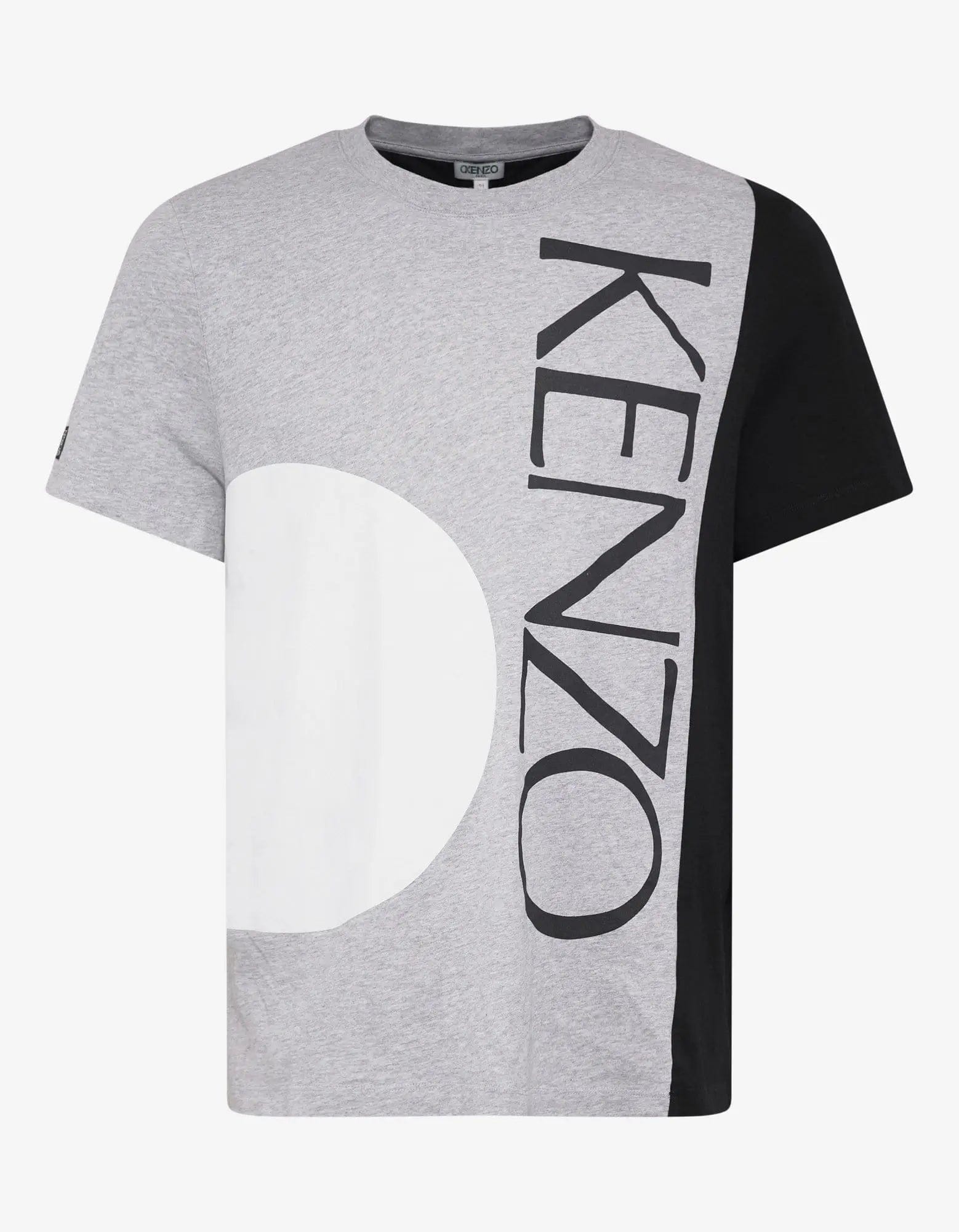 Kenzo Grey White Circle Print T-Shirt