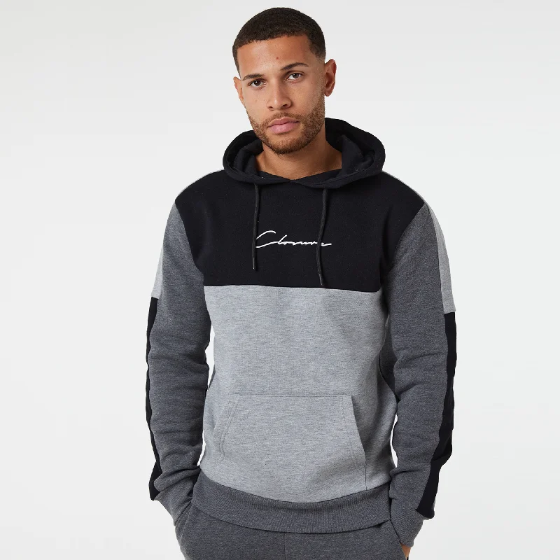 Multi Panel Hoody | Charcoal Marl