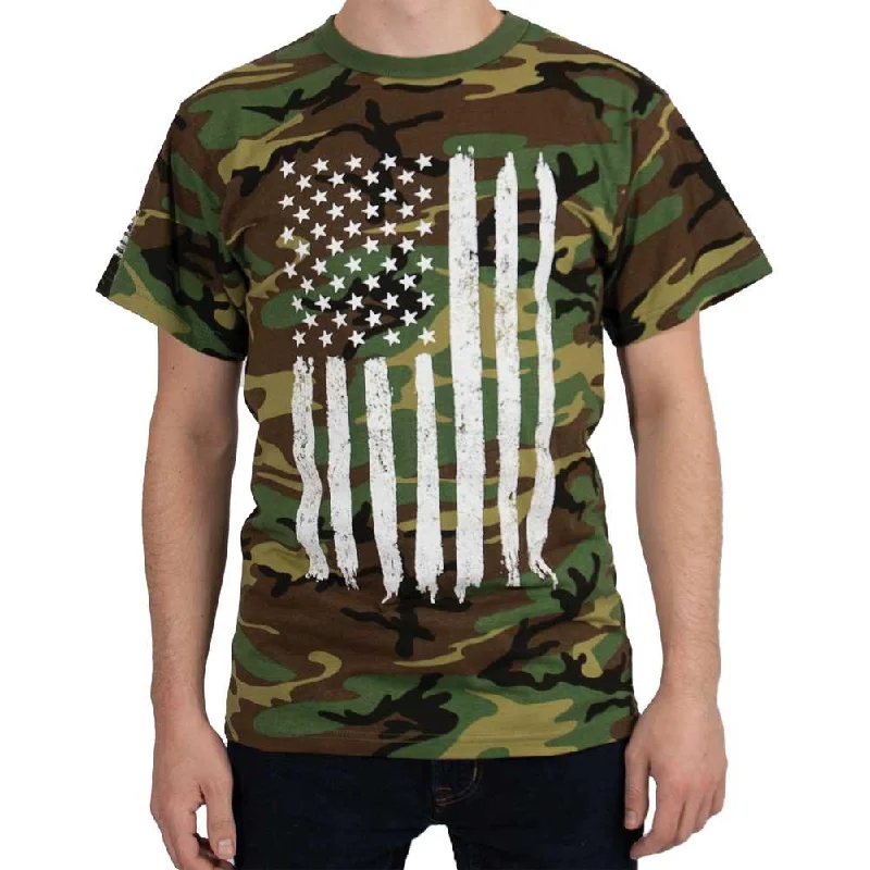 Rothco Mens Camouflage US Flag T-Shirt