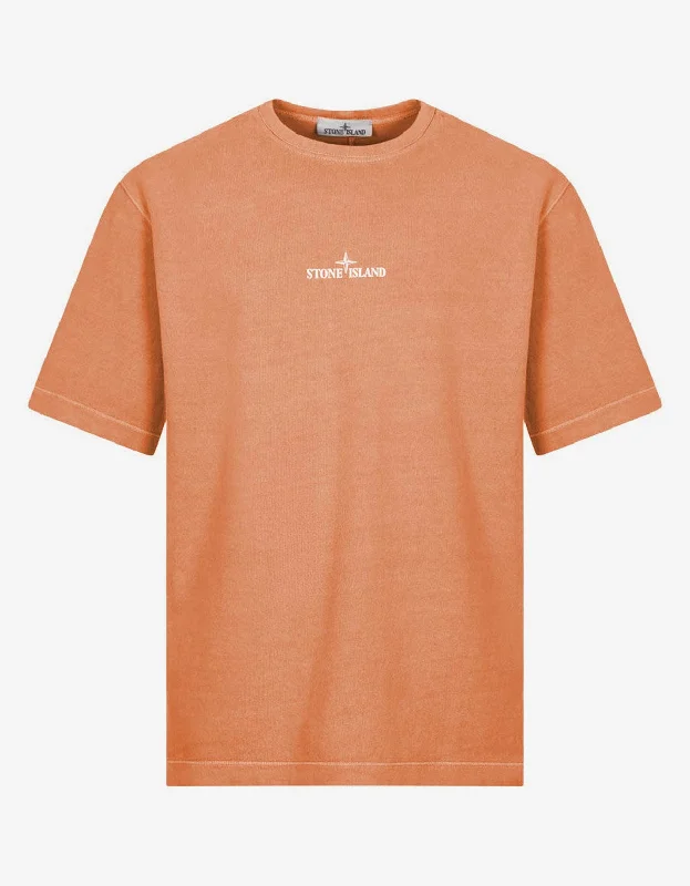 Stone Island Orange Closed Loop Logo T-Shirt