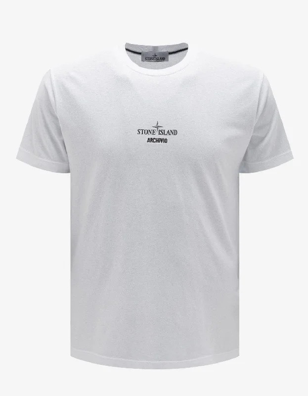 Stone Island White Archivio Logo T-Shirt