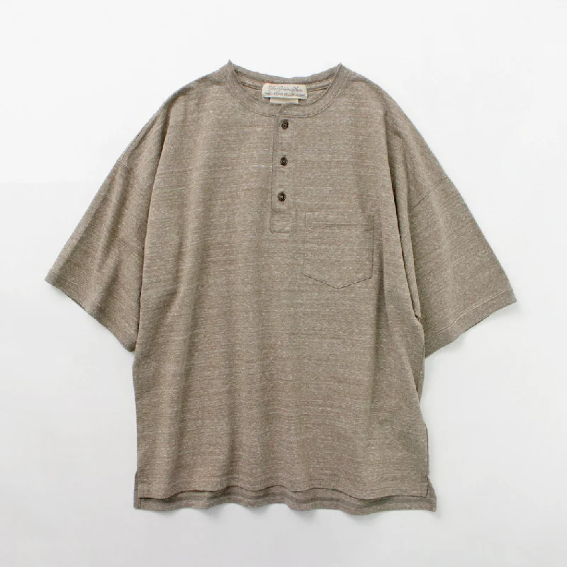 Remi Relief / Melange球衣短袖Henley Neck Pocket T恤