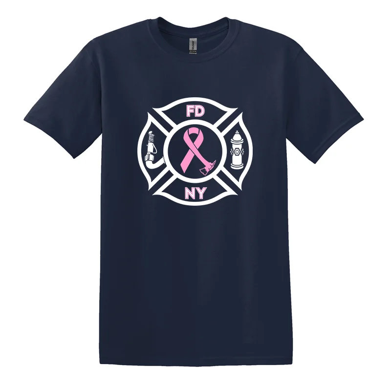 Axe Ribbon Maltese Cross Design, Firefighter T-Shirt