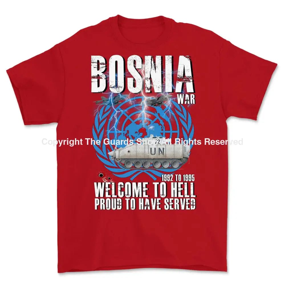 BOSNIA WAR Welcome To Hell with Warrior Printed T-Shirt