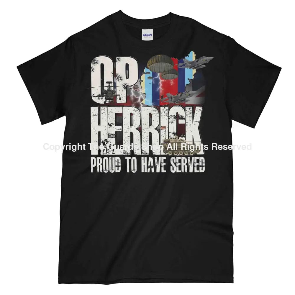 OP HERRICK AFGHANISTAN WAR VETERAN Printed T-Shirt