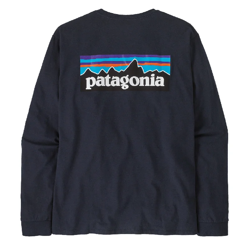 Patagonia L/S P-6 Logo Responsibili-Tee New Navy