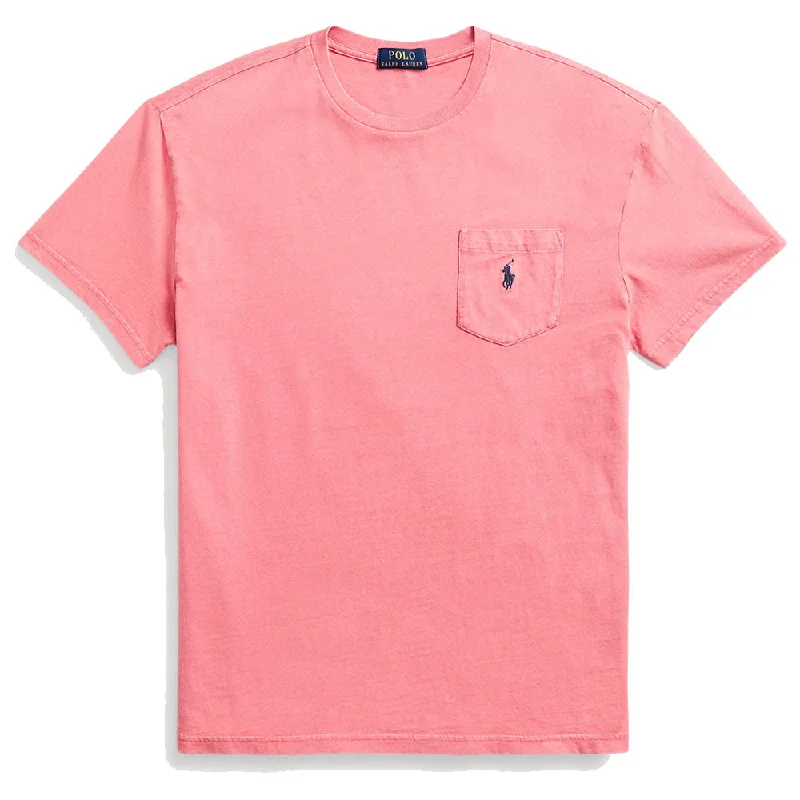 Polo Ralph Lauren Classic Fit Cotton-Linen Pocket T-Shirt Desert Rose