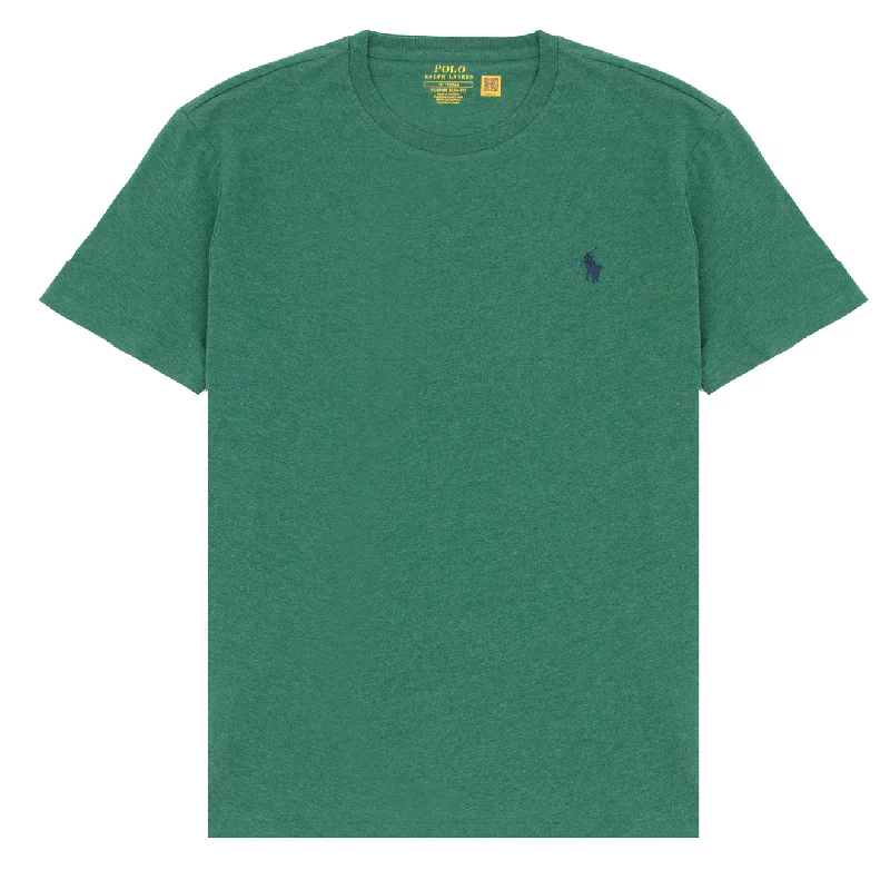 Polo Ralph Lauren Custom Slim Fit Jersey Crewneck T-Shirt Spring Green Heather