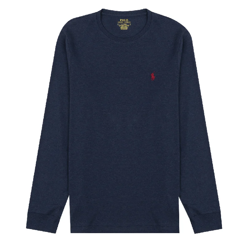 Polo Ralph Lauren Custom Slim Fit LS T-Shirt Medieval Blue Heather