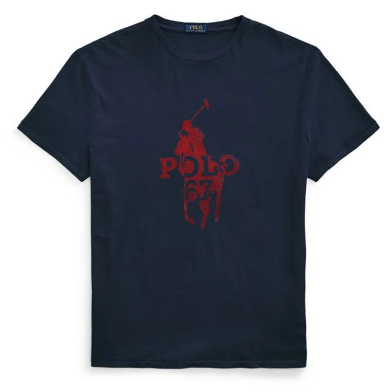 Polo Ralph Lauren Pony Graphic Print T-Shirt Cruise Navy