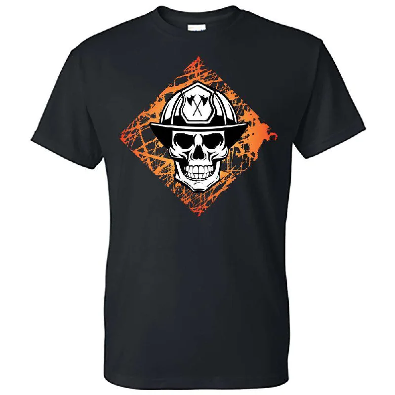 Fireman Skull Design, Firefighter T-Shirt