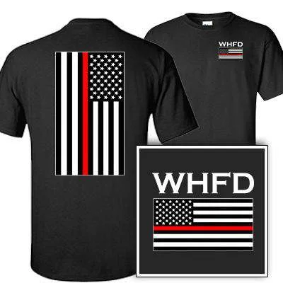 Red Stripe Flag Design, Thin Red Line Firefighter Shirt