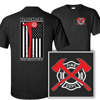 Red Striped Axe Flag Design, Thin Red Line Firefighter Shirt