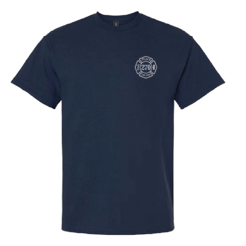 Reflective Maltese Cross Block Design, Firefighter T-Shirt